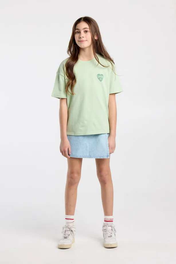 T-shirt Ellinor Jr loose fit t-shirt van biologisch katoen met print