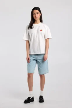 T-shirt Ellinor loose fit t-shirt met print op borst en rug