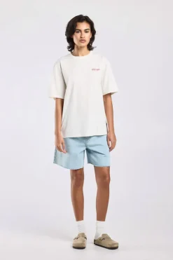 T-shirt Ellinor loose fit t-shirt met print op borst en rug