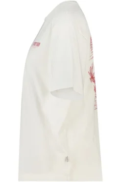 T-shirt Ellinor loose fit t-shirt met print op borst en rug