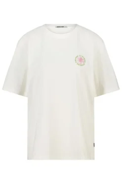 T-shirt Ellinor loose fit t-shirt met print op borst en rug