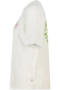 T-shirt Ellinor loose fit t-shirt met print op borst en rug