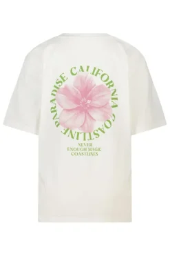 T-shirt Ellinor loose fit t-shirt met print op borst en rug