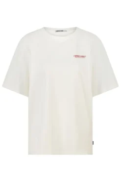 T-shirt Ellinor loose fit t-shirt met print op borst en rug
