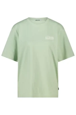 T-shirt Ellinor loose fit t-shirt met print op borst en rug