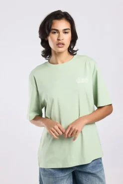 T-shirt Ellinor loose fit t-shirt met print op borst en rug