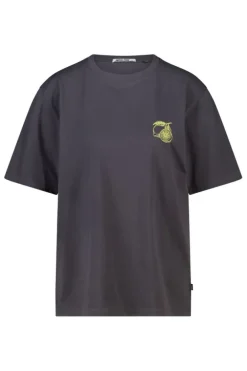 T-shirt Ellinor loose fit t-shirt met print op borst en rug