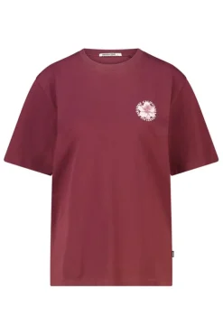 T-shirt Ellinor loose fit t-shirt met print op borst en rug