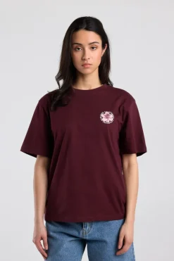 T-shirt Ellinor loose fit t-shirt met print op borst en rug