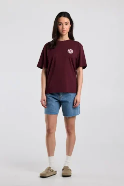 T-shirt Ellinor loose fit t-shirt met print op borst en rug