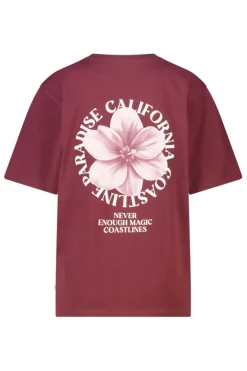 T-shirt Ellinor loose fit t-shirt met print op borst en rug
