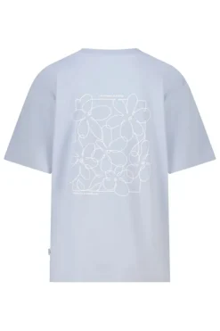 T-shirt Ellinor loose fit t-shirt met print op borst en rug