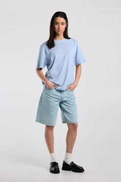 T-shirt Ellinor loose fit t-shirt met print op borst en rug