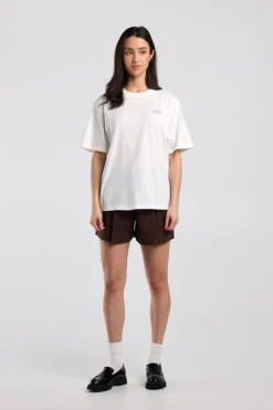 T-shirt Ellinor loose fit t-shirt met print op borst en rug