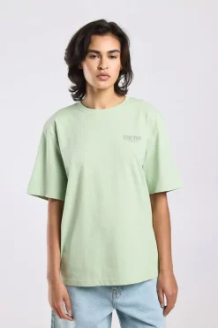T-shirt Ellinor loose fit t-shirt met print op borst en rug