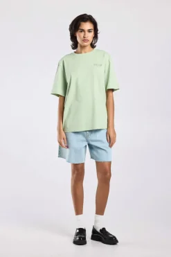 T-shirt Ellinor loose fit t-shirt met print op borst en rug