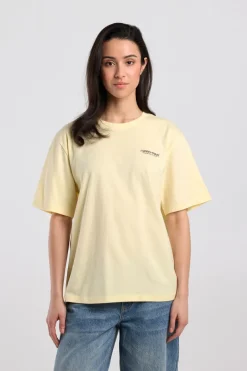 T-shirt Ellinor loose fit t-shirt met print op borst en rug