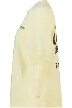 T-shirt Ellinor loose fit t-shirt met print op borst en rug