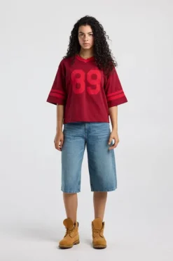 T-shirt Elonna oversized T-shirt met V-hals