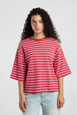 T-shirt Enid oversized t-shirt met strepen patroon