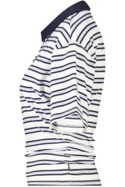 T-shirt Enisa slim fit T-shirt met polokraag en streepdessin