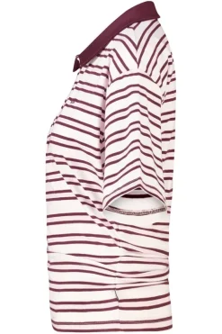 T-shirt Enisa slim fit T-shirt met polokraag en streepdessin
