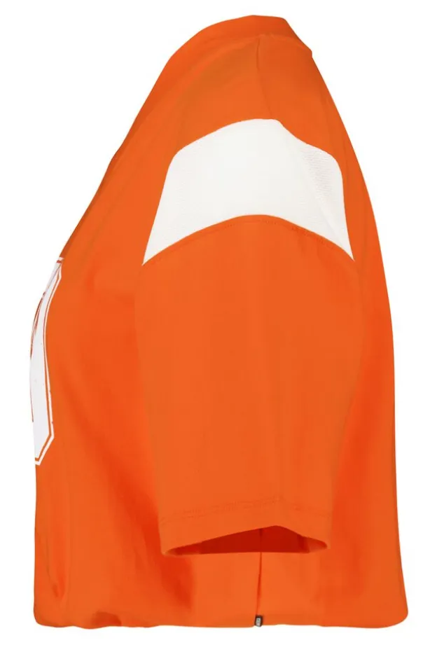 T-shirt Enny sporty t-shirt met v-hals en elastische zoom