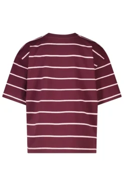 T-Shirt Ephie Jr oversized gestreept boxy t-shirt met chest prints