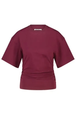 T-shirt Erin t-shirt met scrunched zijnaad en borduurwerk achter