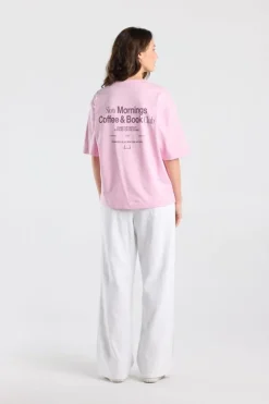 T-shirt Estelle oversized T-shirt met chest en back print