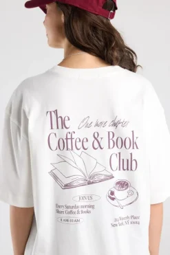 T-shirt Estelle oversized T-shirt met chest en back print