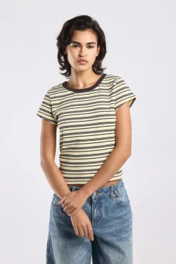 T-shirt Eunice gestreept t-shirt met hoge elasticiteit