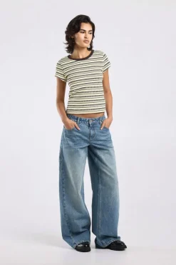 T-shirt Eunice gestreept t-shirt met hoge elasticiteit