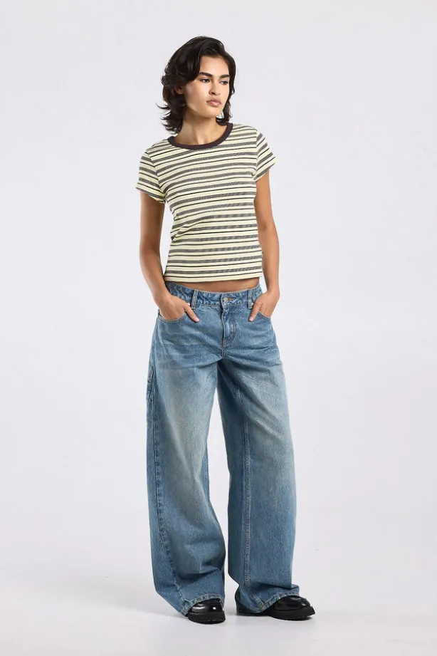 T-shirt Eunice gestreept t-shirt met hoge elasticiteit