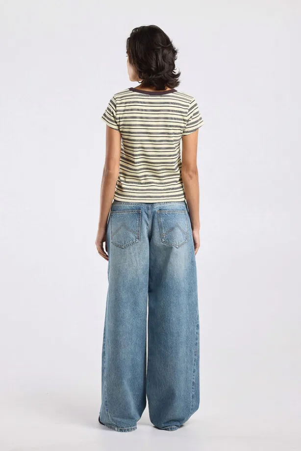 T-shirt Eunice gestreept t-shirt met hoge elasticiteit