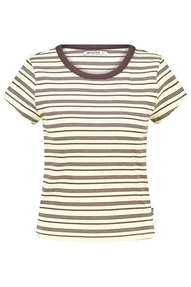 T-shirt Eunice gestreept t-shirt met hoge elasticiteit