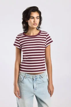 T-shirt Eunice gestreept t-shirt met hoge elasticiteit