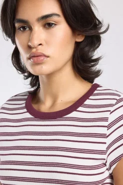 T-shirt Eunice gestreept t-shirt met hoge elasticiteit