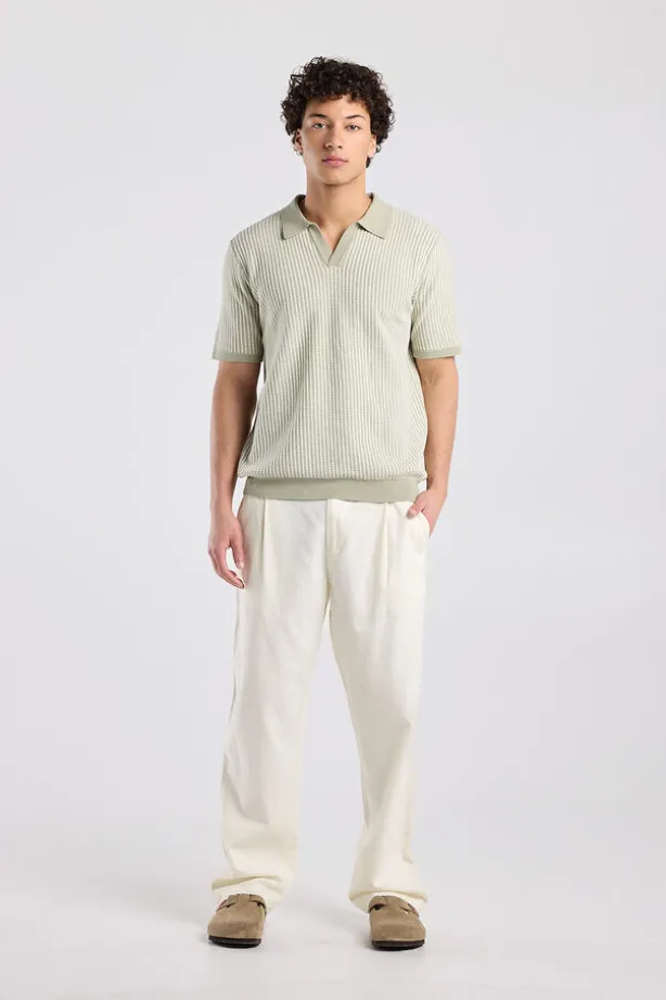 T-shirt Kolby regular fit t-shirt met open kraag