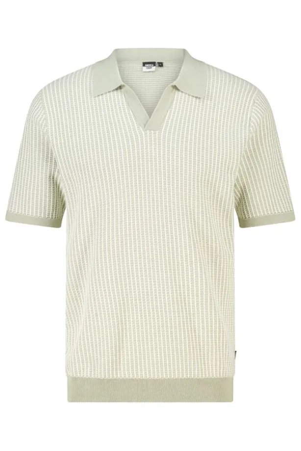 T-shirt Kolby regular fit t-shirt met open kraag