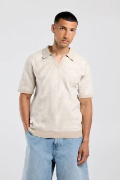 T-shirt Kolby regular fit t-shirt met open kraag