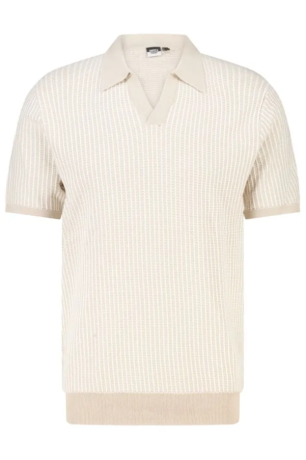 T-shirt Kolby regular fit t-shirt met open kraag